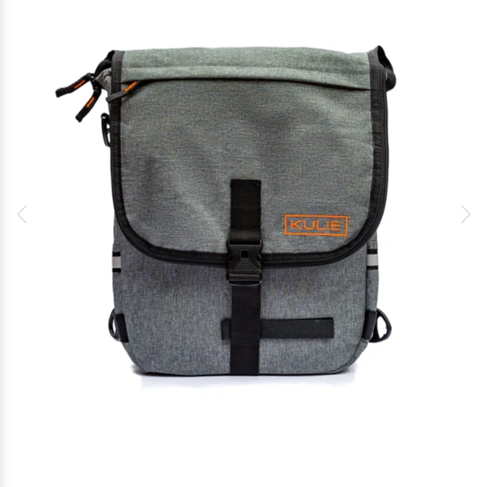 KULIE Backpack Convertible Bicycle Pannier Bag (grey) New!